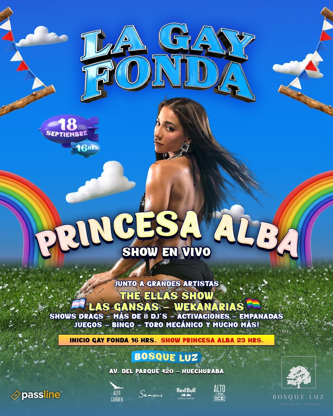 La Gay Fonda debuta en Bosque Luz marcando un hito histórico: de fiesta nocturna a la fonda LGBTQ+ más grande de Santiago